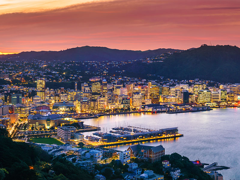 Wellington at sunset. Photo by Stefan Mokrzecki